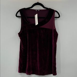 3For$20 Meaneor Velvet Tank Top in Rich Burgundy size Large